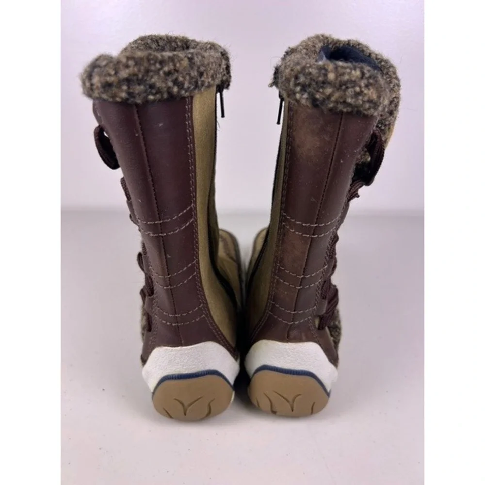 Merrell Puffin High Tan Suede Insulated Winter Boots Primaloft Womens 8 READ